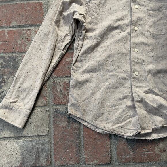 Club Monaco Long Sleeve Button Up Flannel Top Gray Fall Autumn - Picture 4 of 9